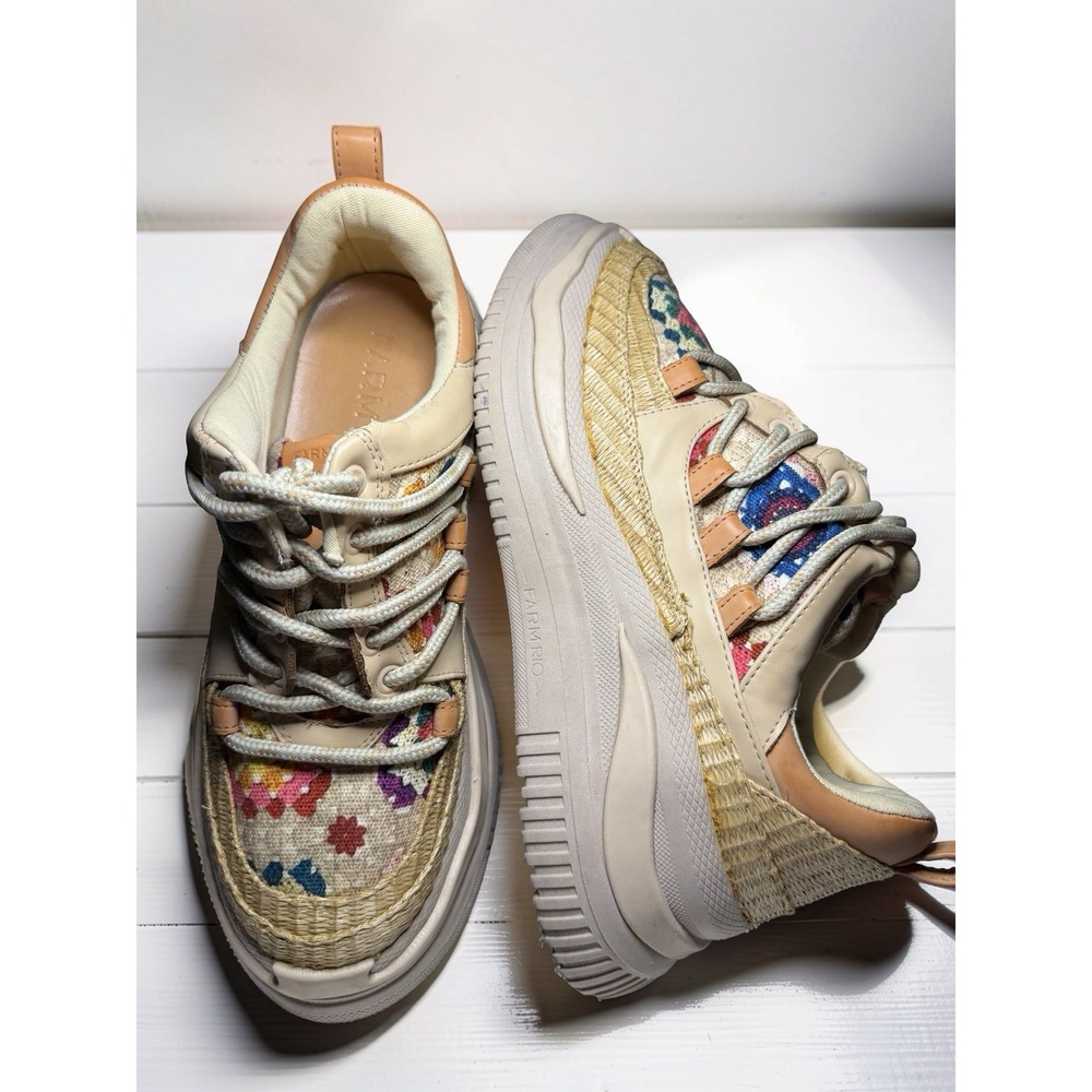 Farm Rio Crochet Bloom Platform Chuck Sole Shoes Women's US 9  Multicolor EUC